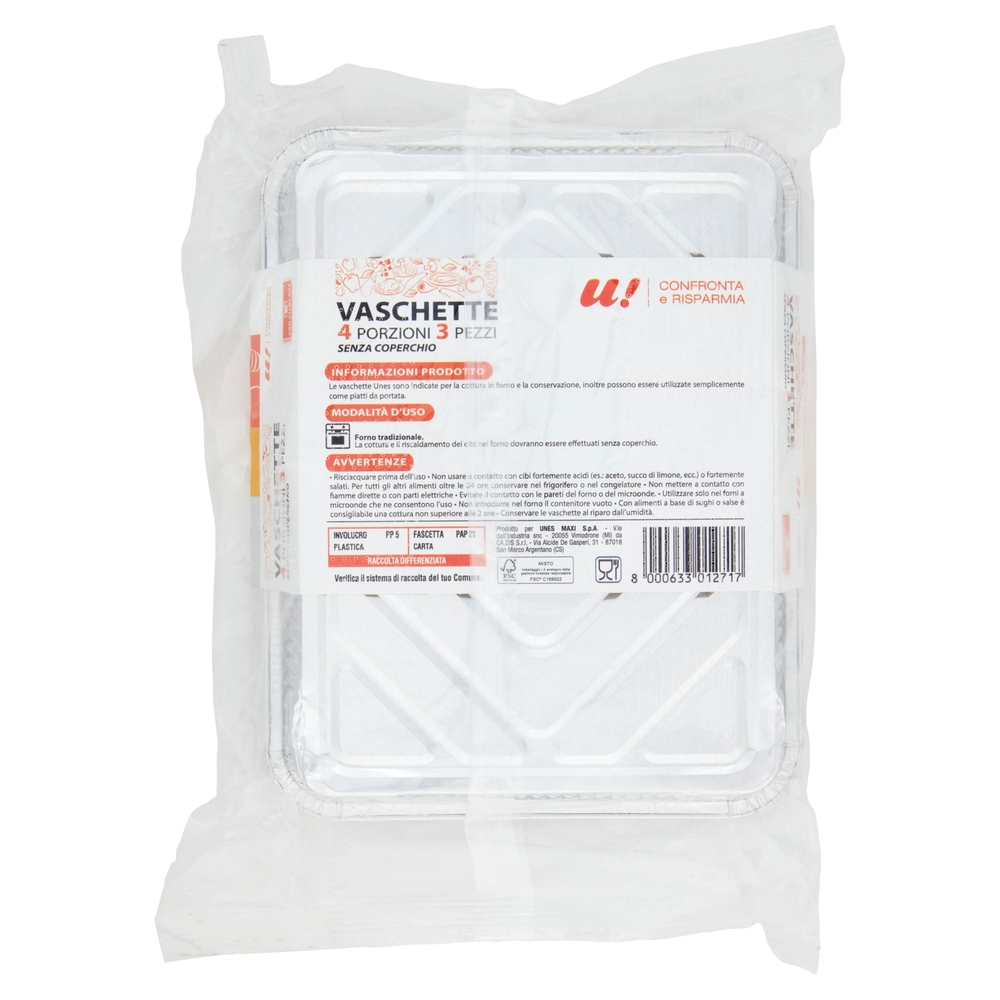 3 Vaschette 4 Porzioni U! Confronta e Risparmia